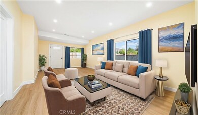 Living room virtually staged