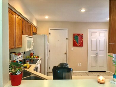View into kitchen from great room
