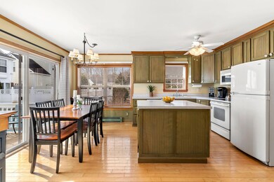 Kitchen and dining with buil-in cabinets