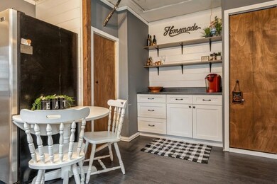 Seller opened up wall & added beam to add more sto