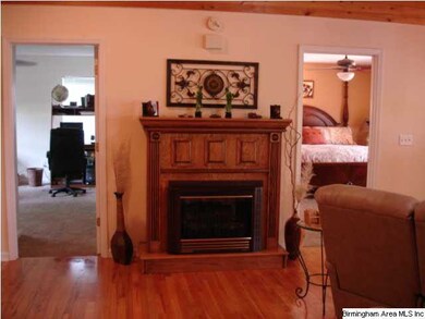 a spacious great room has a fireplace