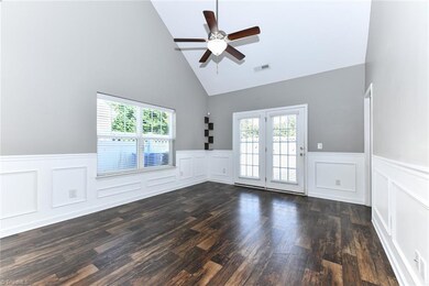 Living Room with Vaulted Ceilings