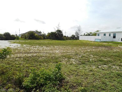 View of the lot from the street.