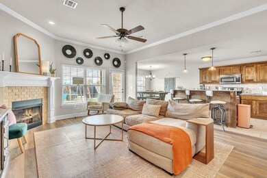 Open concept floor plan with 10 ft ceiling and LVP