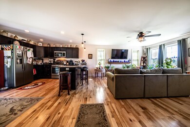 Hardwood through out first floor