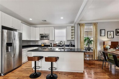 Kitchen with island - lots of cabinet space. Wood