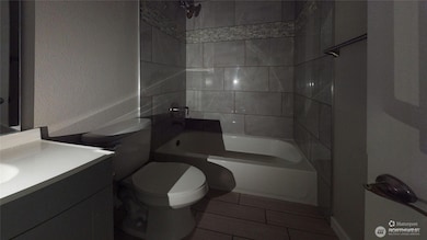 The bathrooms are great. Beautiful tile ut the power is off.  New photos soon.