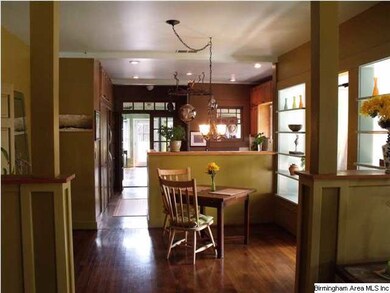 Open floor plan seamlessly combined with historic 