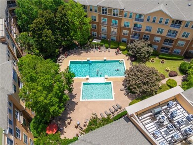 Bird's eye view of a pool