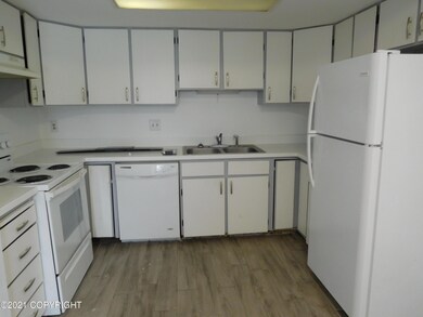Kitchen with solid surface countertops