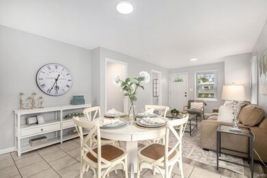 Full view of dining and living area