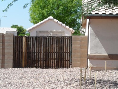 RV gate and shed