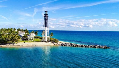 Hillsboro Inlet which directly east from Lighthous