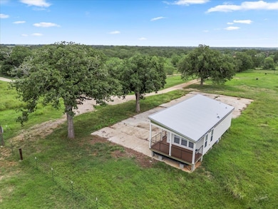 Aerial view of a heavily wooded area
