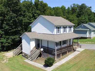 Ariel view of home