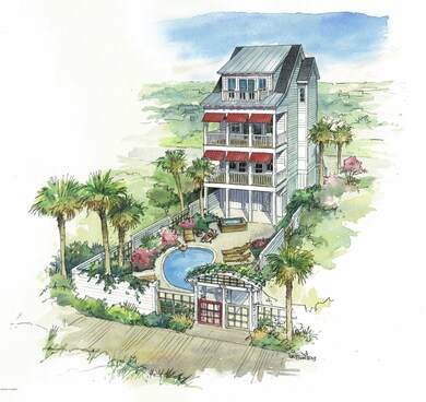 Palm Cottage II from the Beach