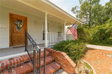 Inviting covered front porch