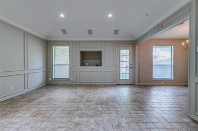 Living room with insert for TV or put panel in for