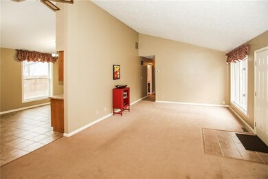 Family room is next to the large eat in kitchen!