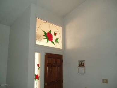 Stained glass at entry
