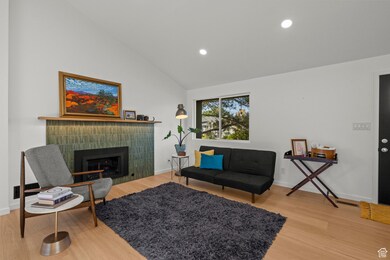 Custom tile around new gas fireplace