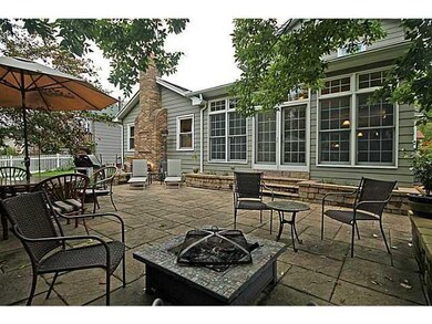 Exterior Back Custom Stone Patio in Back Yard - Th