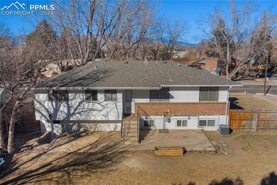 Aerial view of back of home