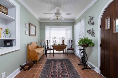 Former sunroom, now an entry area.