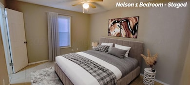 Nelson 1 Bed - Bedroom Staged small