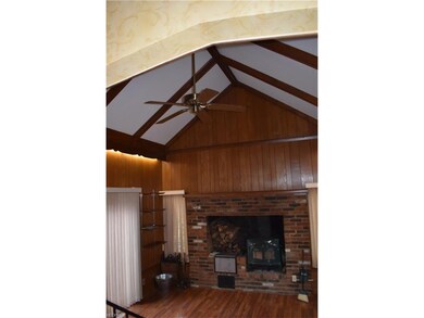 Family Room showing vaulted ceiling
