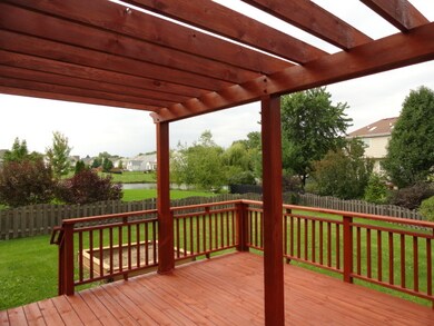 Huge deck with pergola that over-looks pond and go