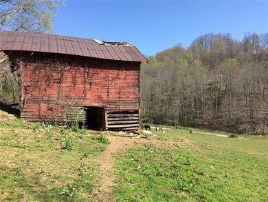 Barn close up.  Road down below