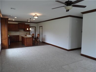 Living Room. View of living, dining and kitchen an