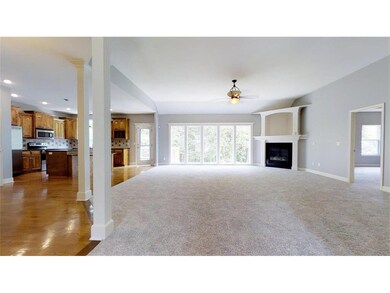 View from Front Door of Living Room, Dining Room &