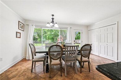 Bright and spacious dining area with views of the