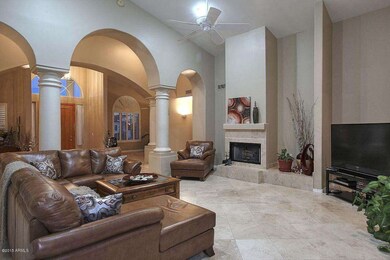 Night-Family Room with Fireplace