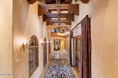 Hallway with stunning beam detail