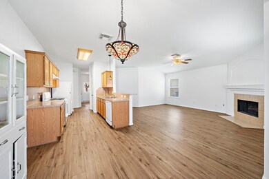 Kitchen is open to the living room