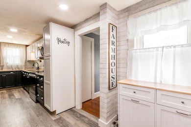 Kitchen with recessed lighting