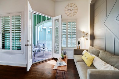 This inviting living space features elegant French