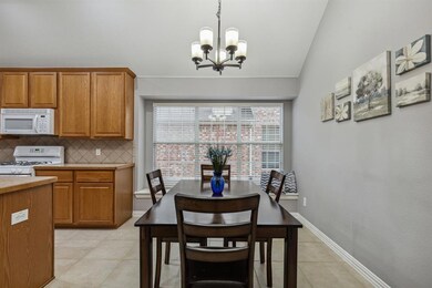 The breakfast area has a cute window seat.