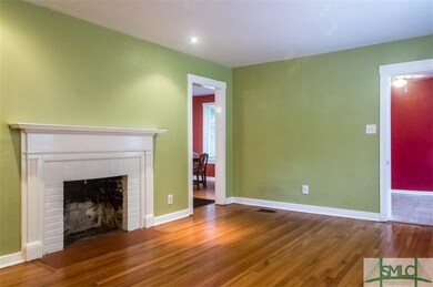 Living room with fireplace