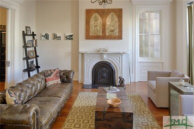 Living room with fireplace
