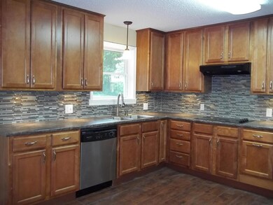 Beautiful glass tiled back splash