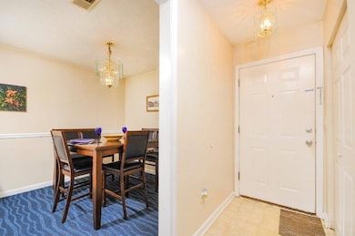 Dining room featuring a chandelier