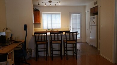 open kitchen with lots of light