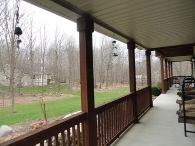 55' covered front porch
