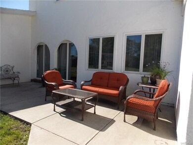 outdoor patio with slider to family room