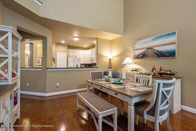 Kitchen opens to dining room