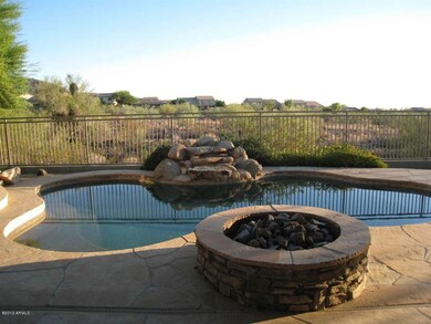 Pool with Water Feature & Gas Firepit